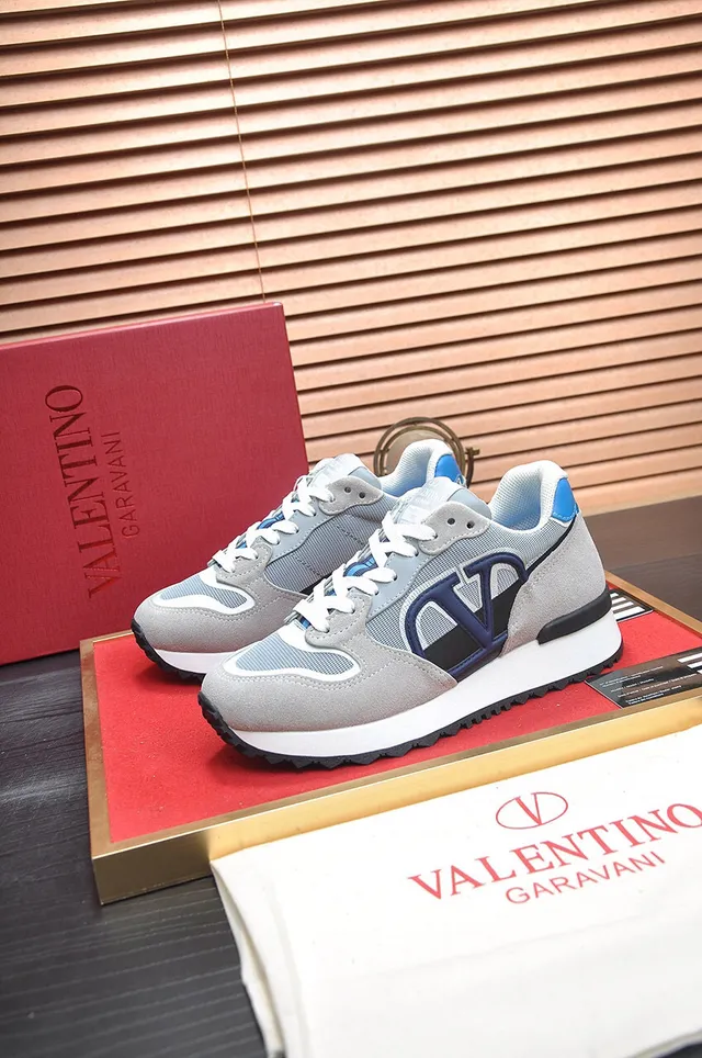 Valentino VLogo Sneaker Gris Marine Blanc Lifestyle Sneakers 4