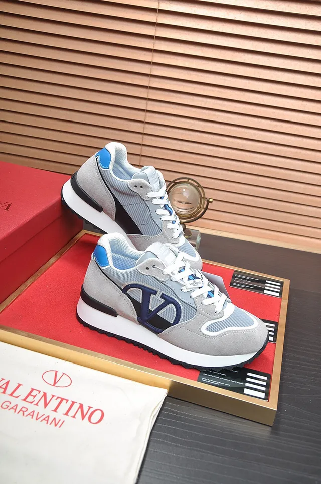 Valentino VLogo Sneaker Gris Marine Blanc Lifestyle Sneakers 6