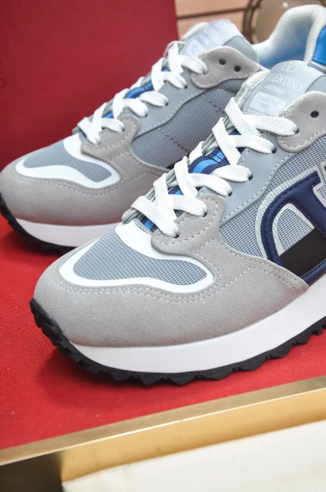 Valentino VLogo Sneaker Gris Marine Blanc Lifestyle Sneakers 8