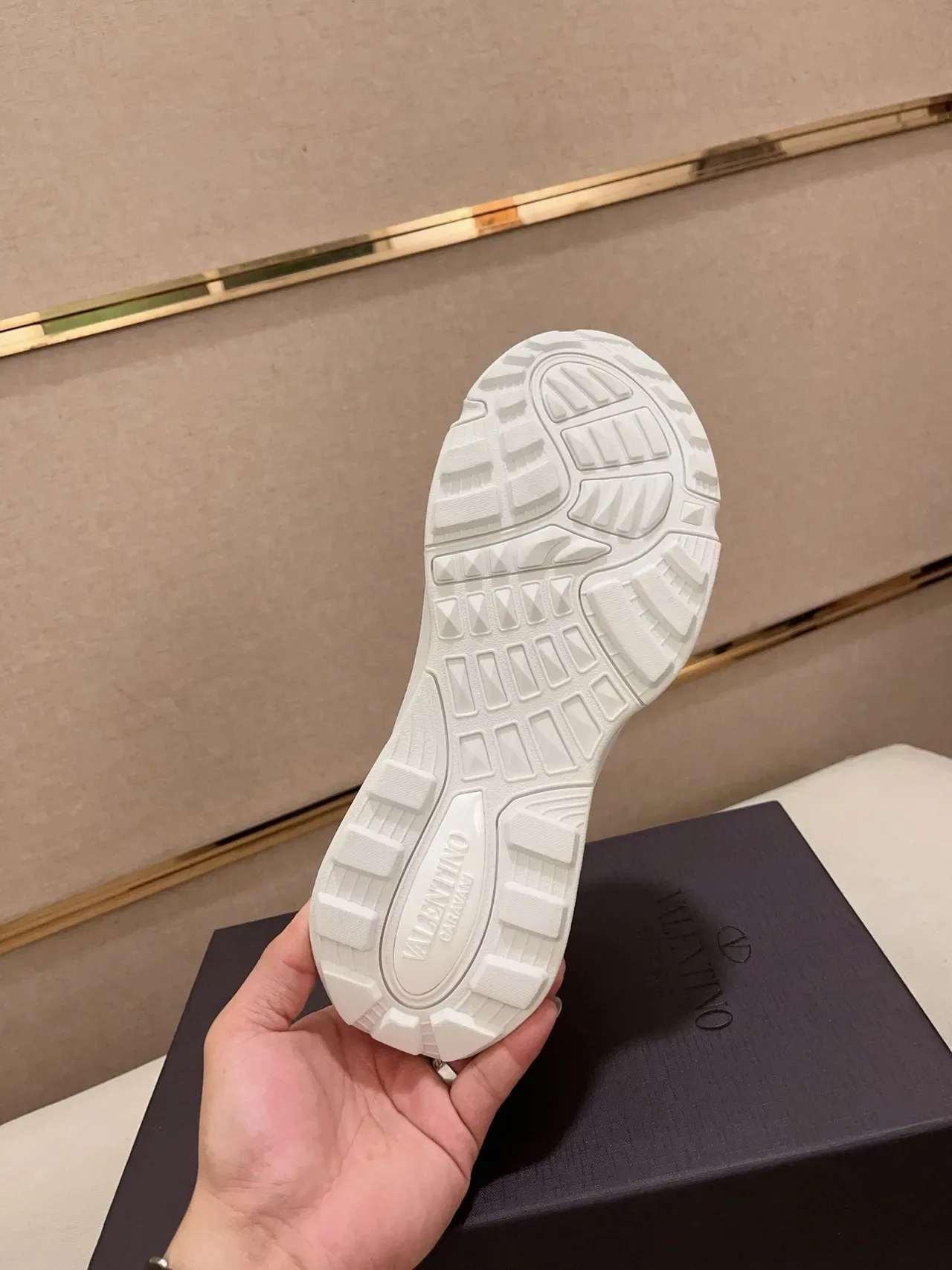 Valentino White Monochrome Sculpted Sole Chunky Sneakers 3