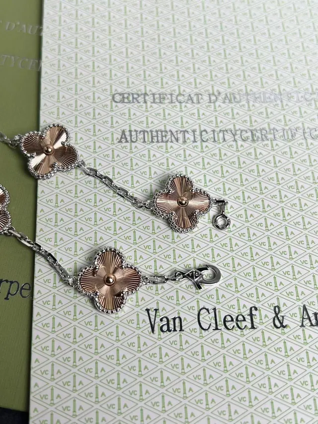 Van Cleef & Arpels Alhambra Five Motif Rose Gold et White Gold bracelet 5