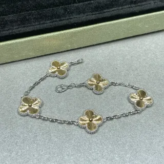Van Cleef & Arpels Alhambra خمسة أنماط سوار ذهب ثنائي اللون