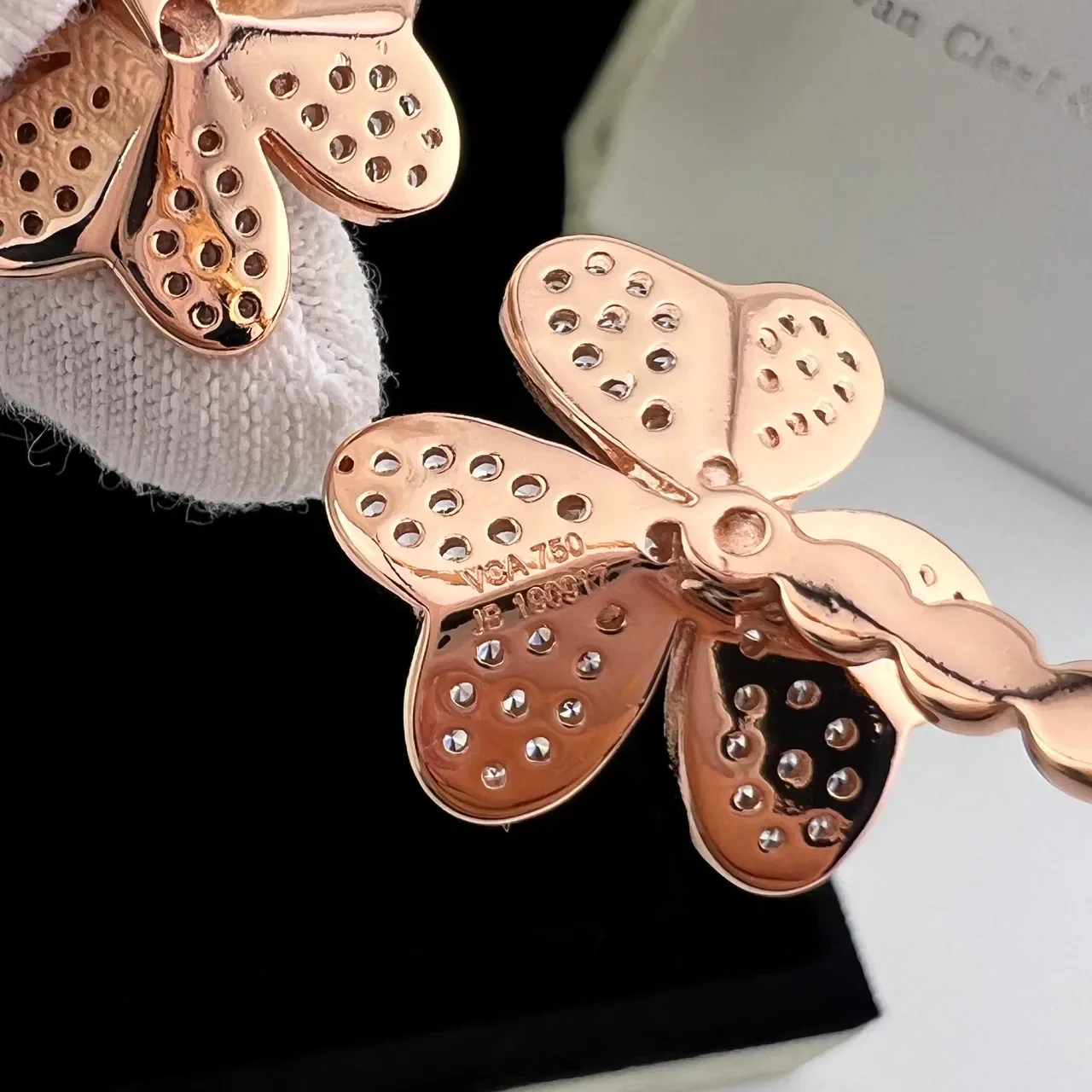 Van Cleef & Arpels Bracelet Floral Or Rose Pavé 2