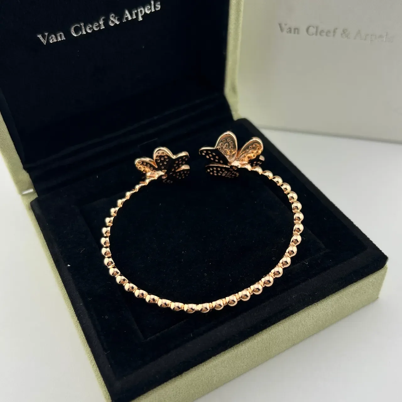 Van Cleef & Arpels Bracelet Floral Or Rose Pavé 6