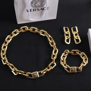 Versace Chain Reaction Collar de Oro Oversized Broche Cabeza de Medusa