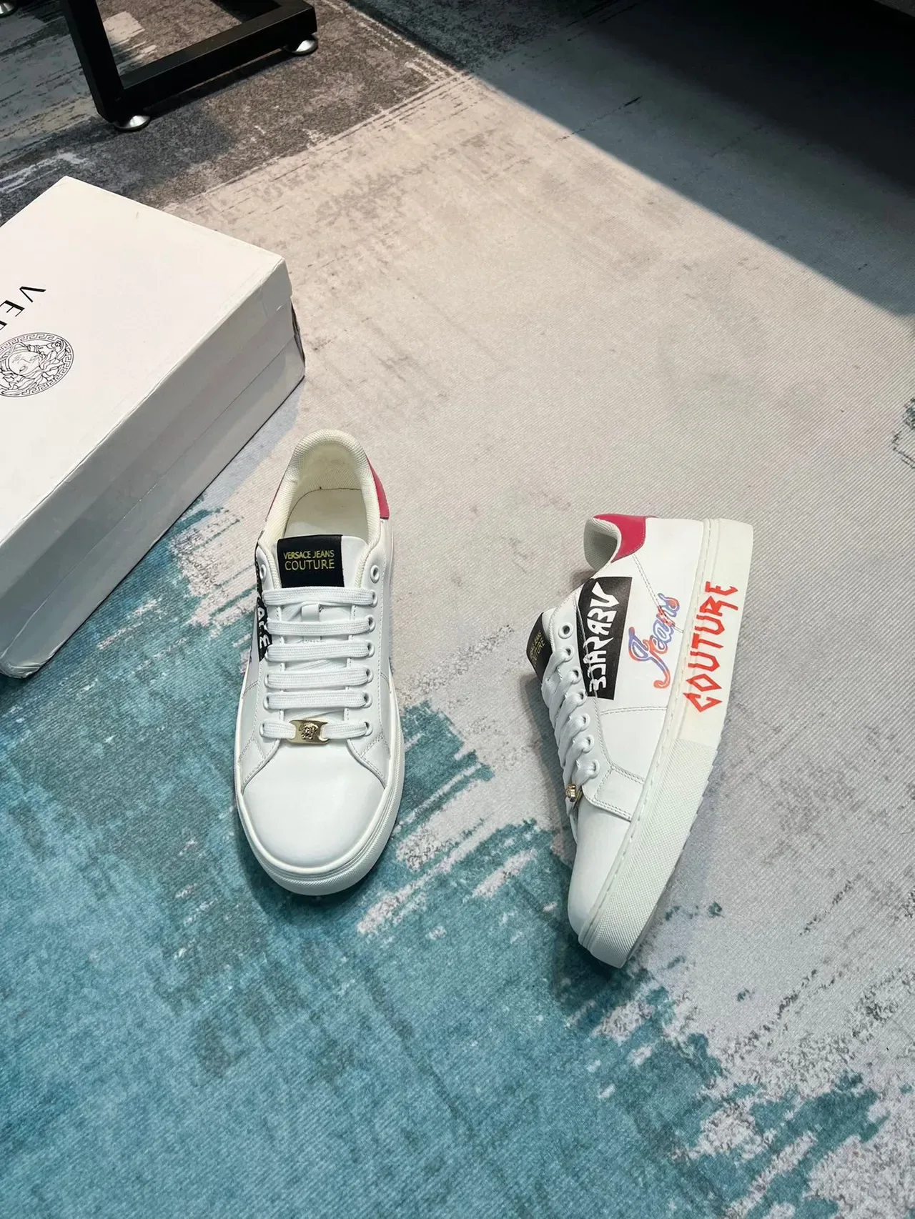 Versace Jeans Couture Graphic Leather Lifestyle Sneakers 4