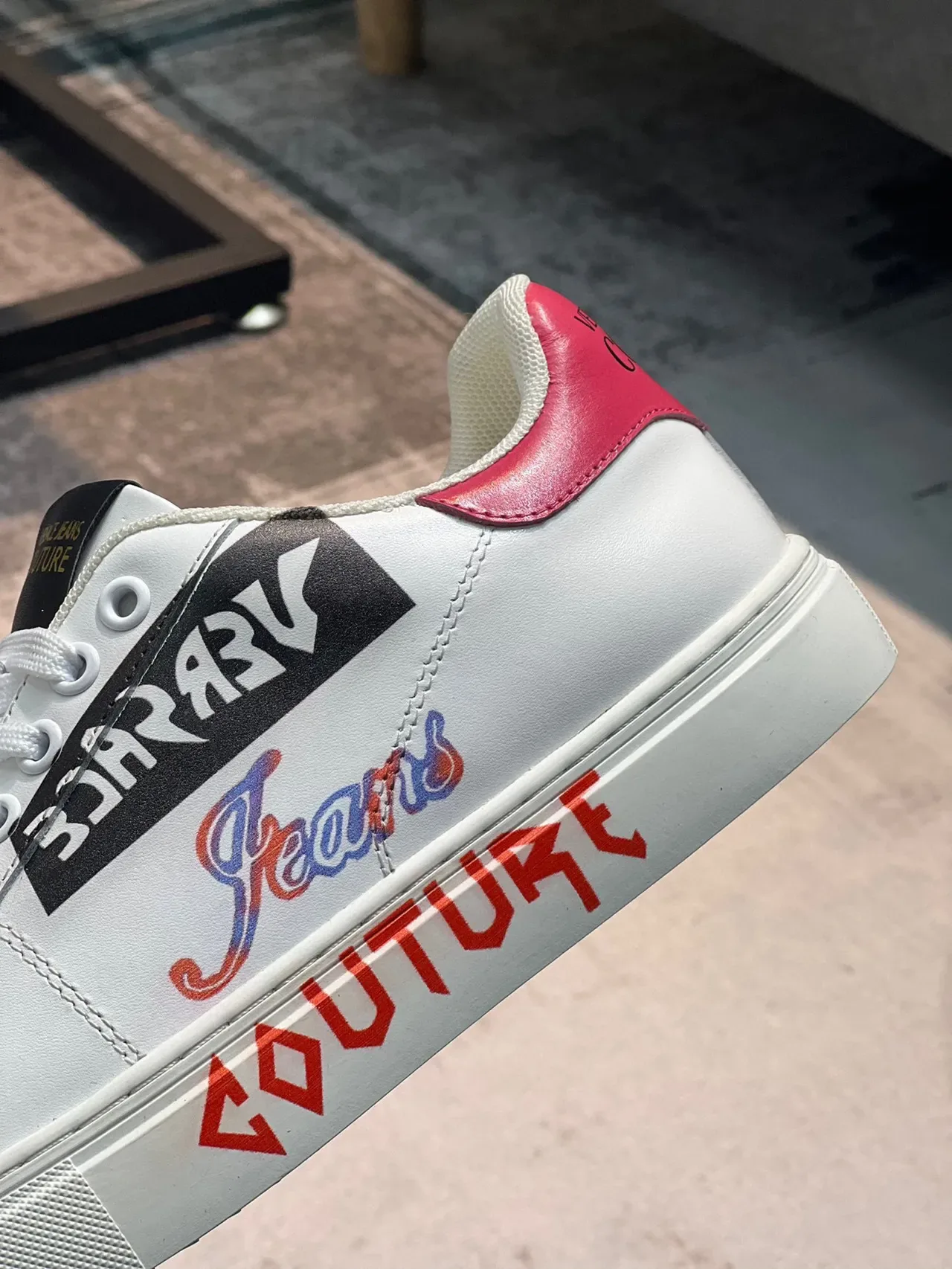 Versace Jeans Couture Graphic Leather Lifestyle Sneakers 8