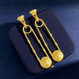 Versace Medusa 安全别针金色耳环