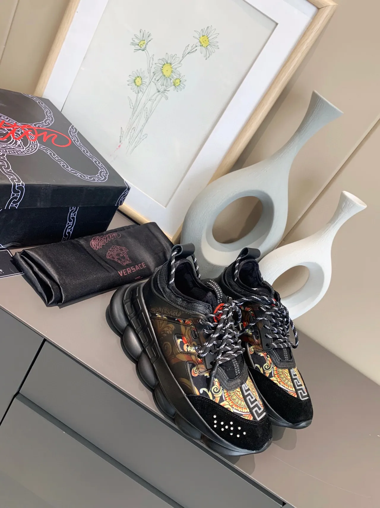 Versace Odissea Multicolor Ornamental Chunky Sneakers 7