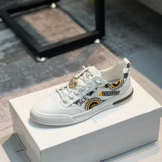 Versace Odissea 白色格雷卡图案生活方式运动鞋