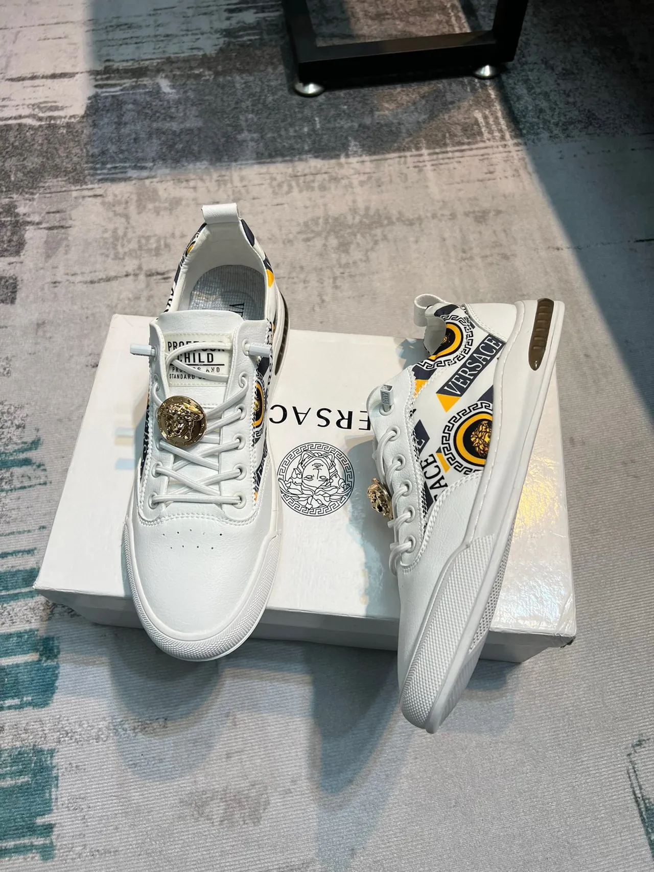 Versace Odissea White Greca Pattern Lifestyle Sneakers 4