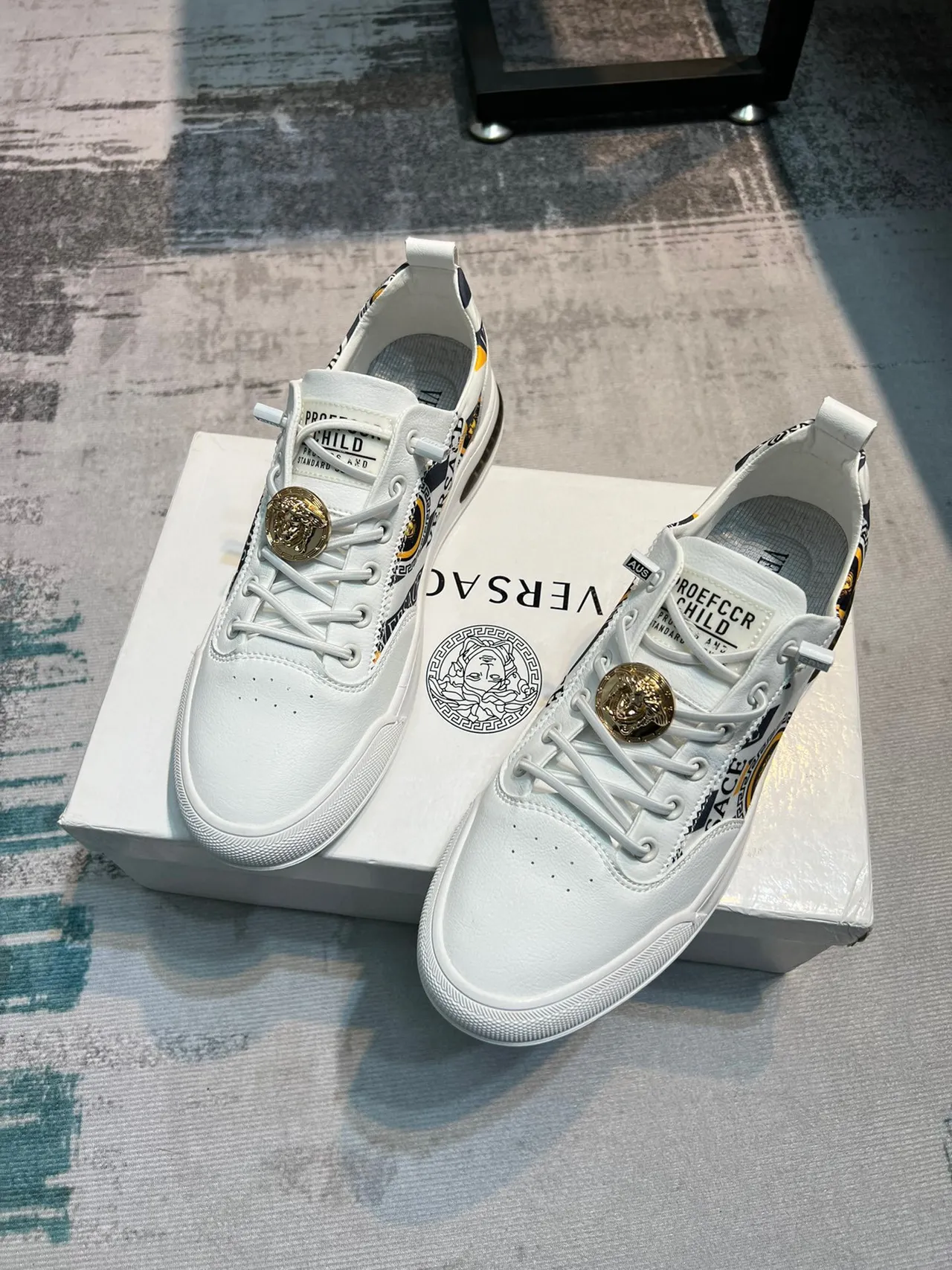 Versace Odissea White Greca Pattern Lifestyle Sneakers 5