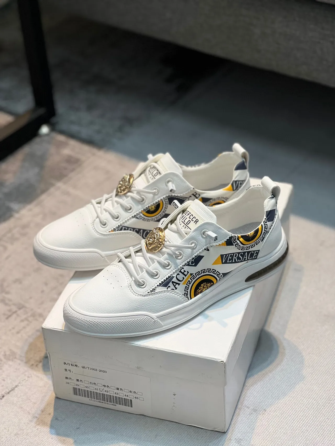 Versace Odissea White Greca Pattern Lifestyle Sneakers 7