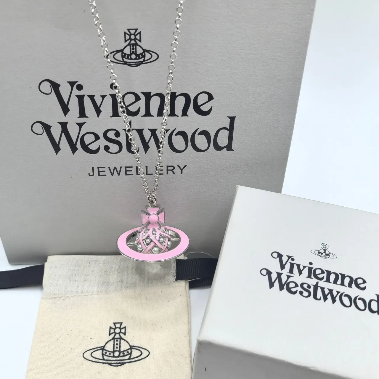 Vivienne Westwood Classic Orb Enamel Pendant Necklace 3