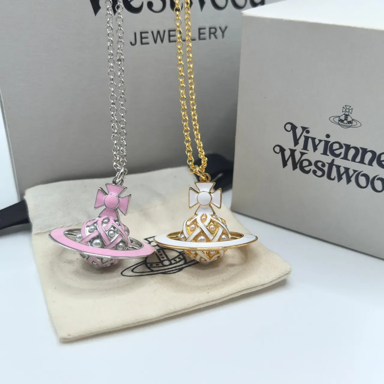Vivienne Westwood Classic Orb Enamel Pendant Necklace 8