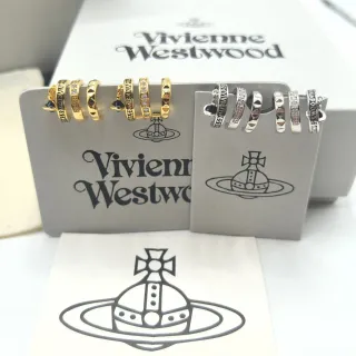 Vivienne Westwood Gold Silver Orb Motif Engraved Band Ring