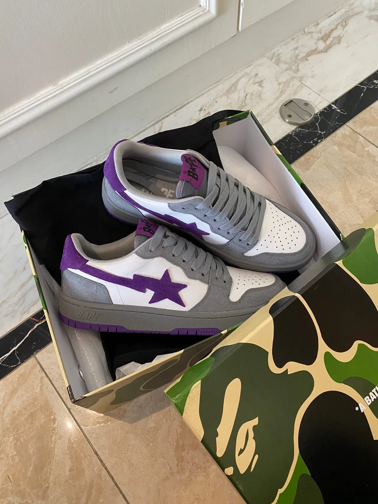 A Bathing Ape BAPE STA Purple Star tênis lifestyle 7