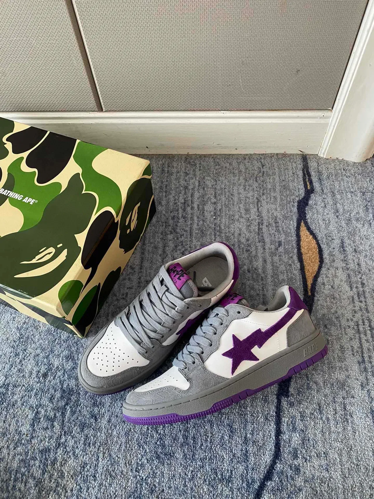 A Bathing Ape BAPE STA Purple Star tênis lifestyle 8
