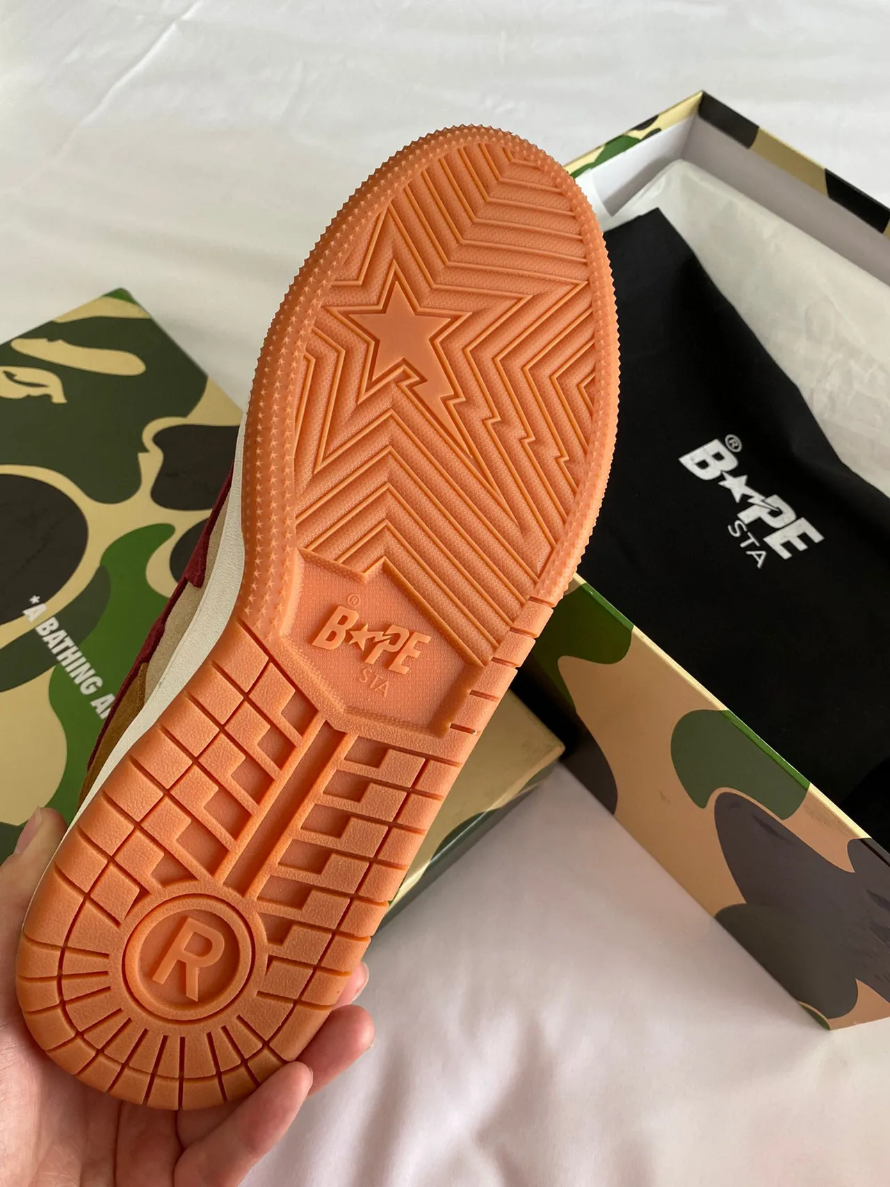 A Bathing Ape BAPE STA Tan Red Star Chaussures Lifestyle 3