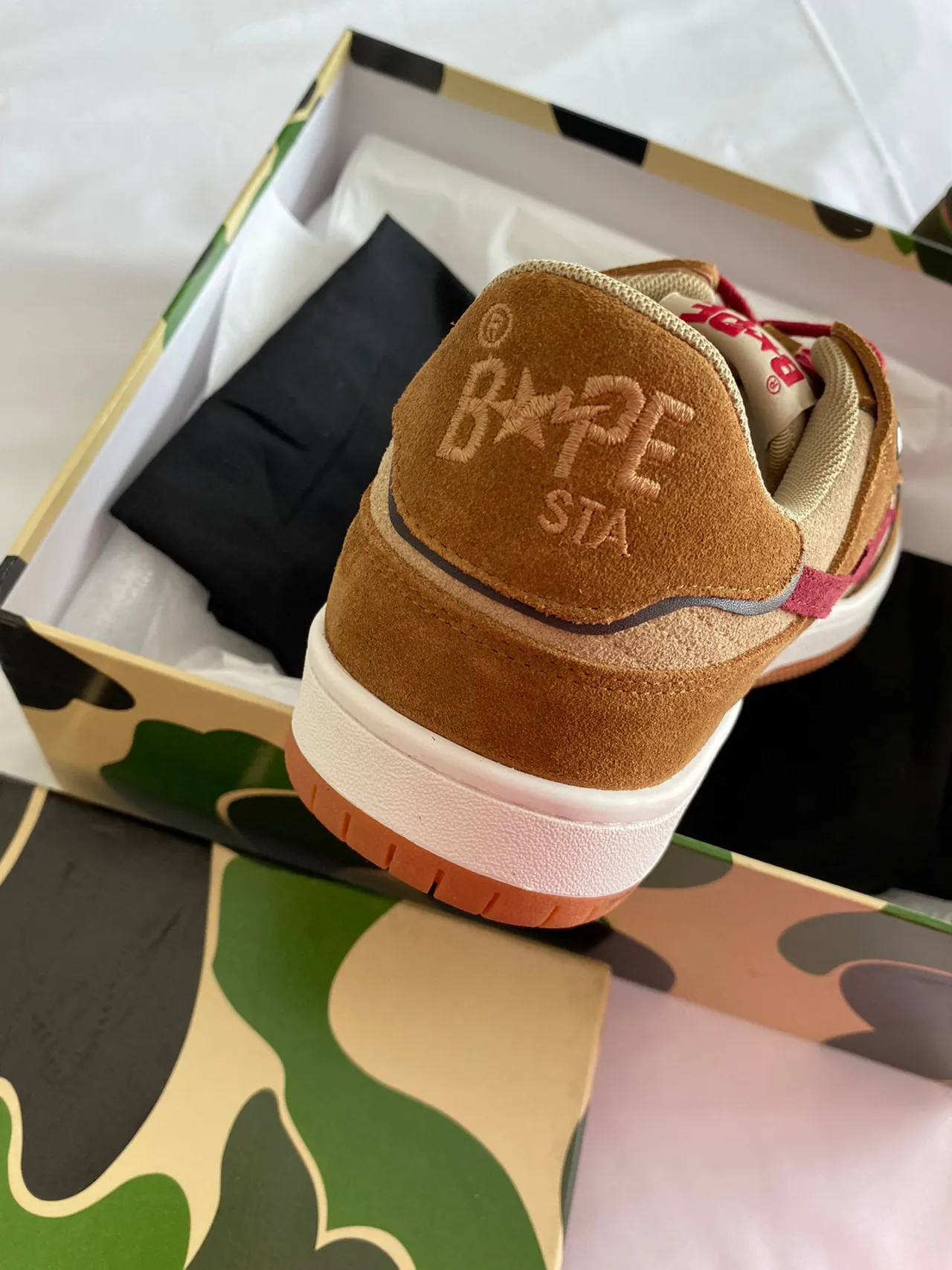 A Bathing Ape BAPE STA Tan Red Star Chaussures Lifestyle 6
