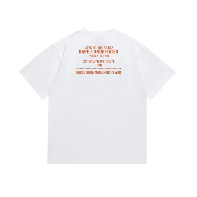 A Bathing Ape BAPE x UNDEFEATED Black Orange Graphic-Print Camouflage T-Shirt 6
