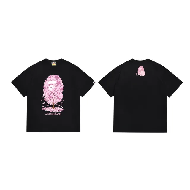 A Bathing Ape Cherry Blossom Ape Graphic Black T-Shirt 3