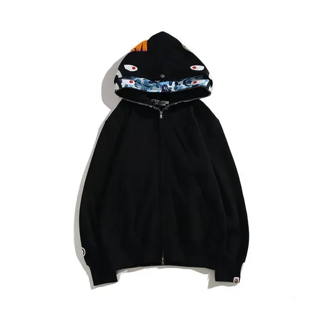 A Bathing Ape Shark Black Gray Full-Zip Hoodie 4