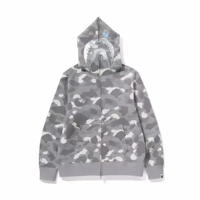 A Bathing Ape Shark Black White Full-Zip Hood Hoodie 6