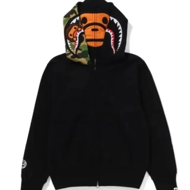 A Bathing Ape Shark Blue Multicolor Full-Zip Oversized Hood Hoodie 3