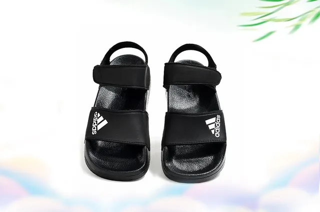 Adidas Adilette Slide Sandales casuales roses blanches avec fermeture à deux brides velcro 4