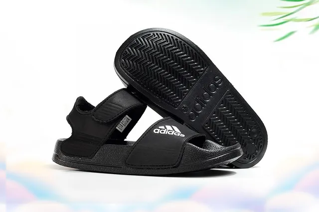Adidas Adilette Slide Sandales casuales roses blanches avec fermeture à deux brides velcro 6