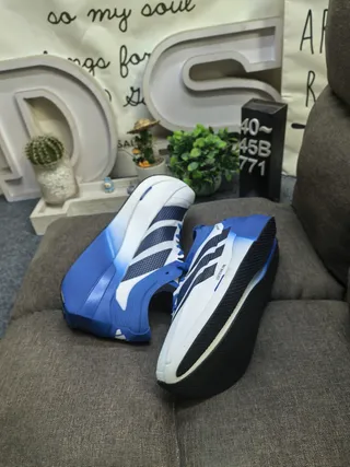 Adidas Adios Endurance Lightstrike Pro White Blue Running Shoes 6