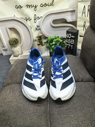 Adidas Adios Endurance Lightstrike Pro White Blue Running Shoes 10