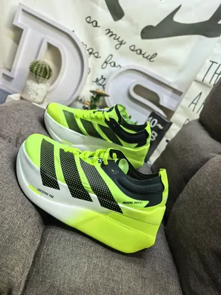 Adidas Adizero Dropset Lightstrike Pro Neon Green Tênis de corrida 7