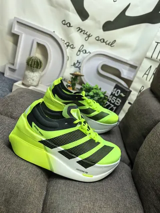 Adidas Adizero Dropset Lightstrike Pro Neon Green Tênis de corrida 9