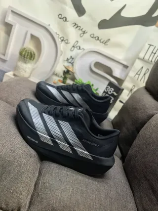 Adidas Adizero Evo SL 2 Black Silver Lifestyle Sneakers 7
