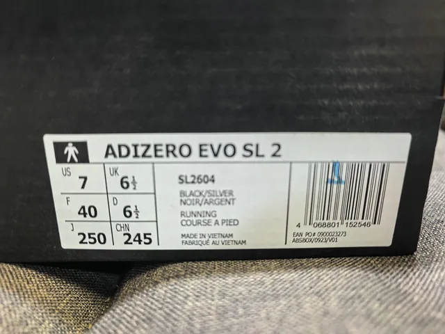 Adidas Adizero Evo SL 2 Blanco Negro Zapatillas de correr 2