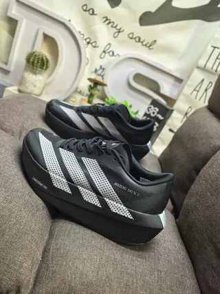 Adidas Adizero Evo SL 2 Blanco Negro Zapatillas de correr 7