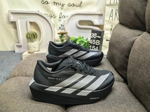 Adidas Adizero Evo SL 2 Blanco Negro Zapatillas de correr 11