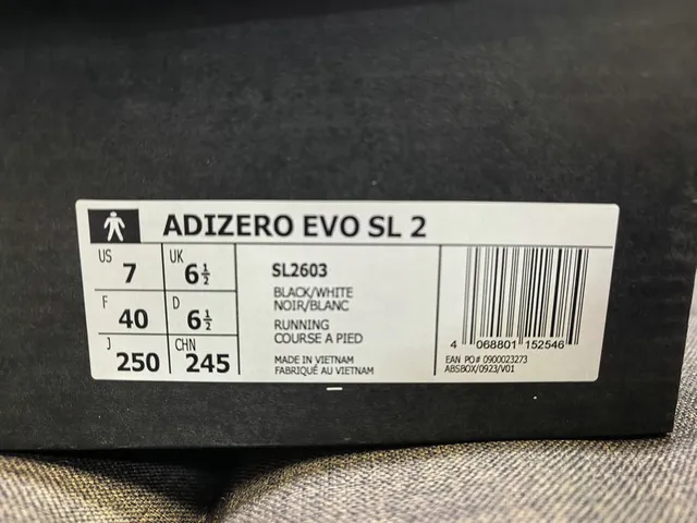 Adidas Adizero Evo SL 2 Blanco Negro Zapatillas de correr 12