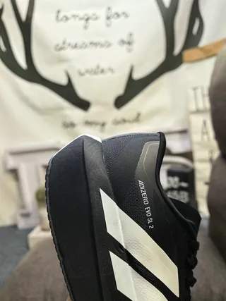 Adidas Adizero Evo SL 2 Blanco Negro Zapatillas de correr 13