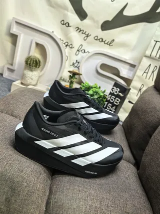 Adidas Adizero Evo SL 2 Blanco Negro Zapatillas de correr 19