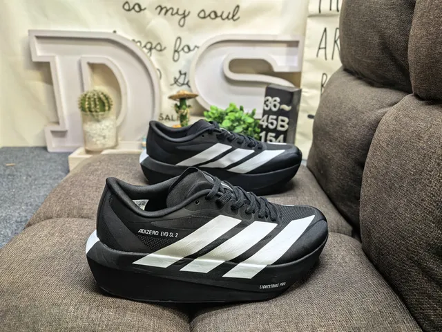 Adidas Adizero Evo SL 2 Blanco Negro Zapatillas de correr 21