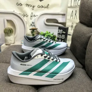 Adidas Adizero Evo SL 2 White Green Gray Running Shoes