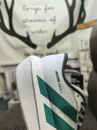 Adidas Adizero Evo SL 2 White Green Gray Running Shoes 3