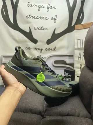 Adidas Army Green Navy Engineered Mesh Upper Sculpted Boost Midsole Lifestyle Sneakers 5
