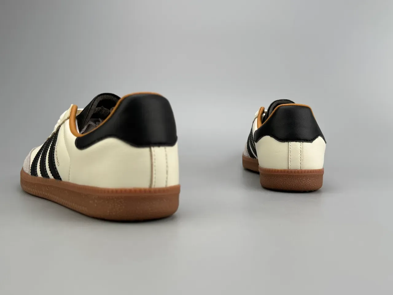 Adidas Beige Black Low-Top Suede And Leather Upper Lifestyle Sneakers 4