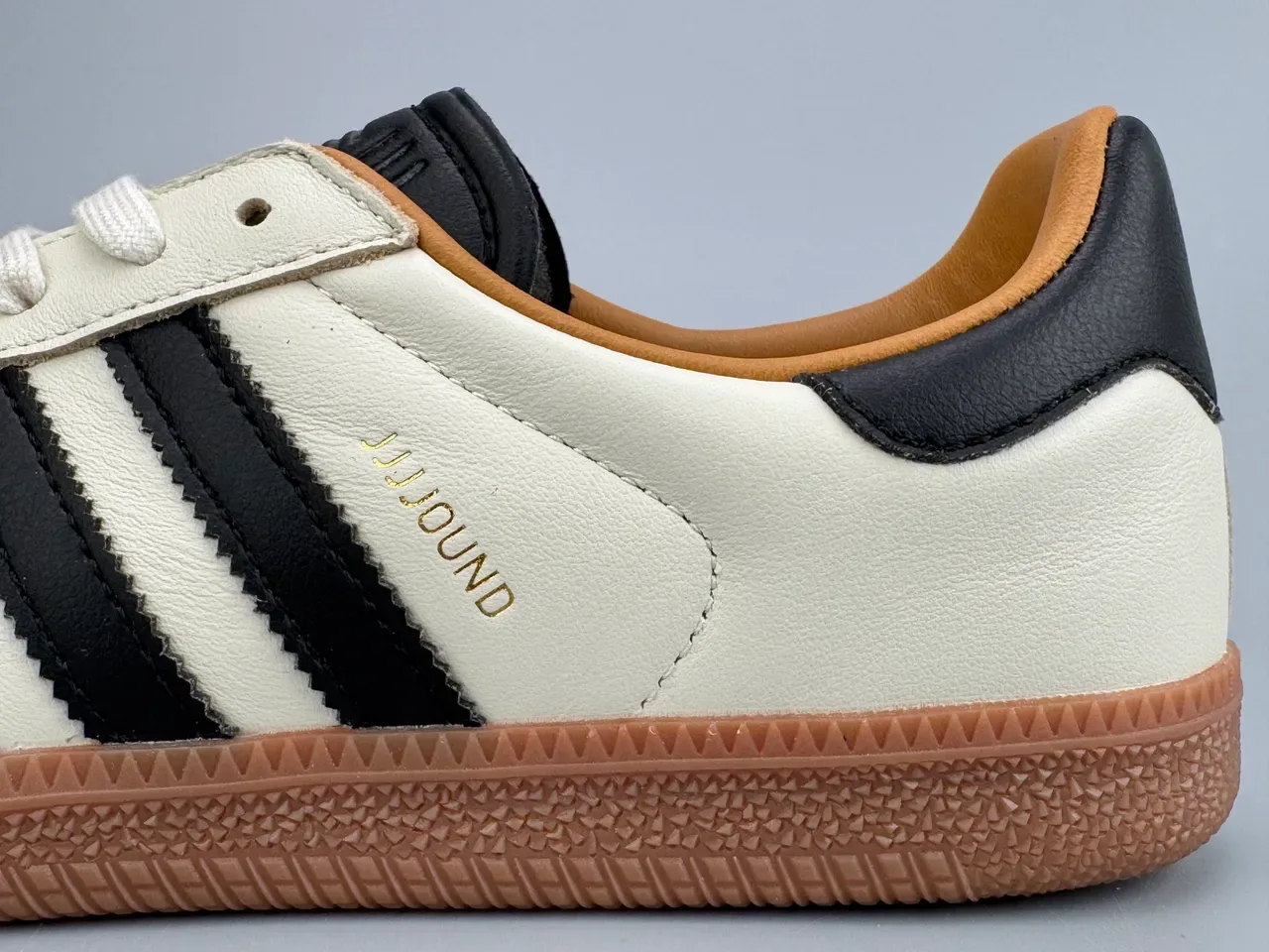 Adidas Beige Black Low-Top Suede And Leather Upper Lifestyle Sneakers 5