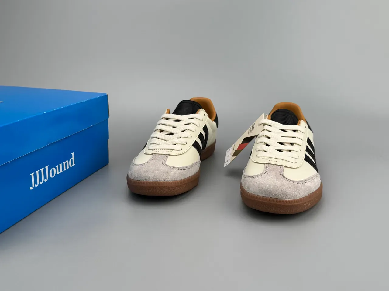 Adidas Beige Black Low-Top Suede And Leather Upper Lifestyle Sneakers 9