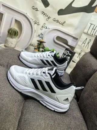 Adidas Beige Black Mesh Upper Three-Stripe Side Branding Lifestyle Sneakers 7